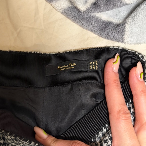 Massimo Dutti Black and White Houndstooth Blazer Wool - Picture 5 of 13